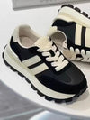 Black and white sneakers shoes