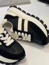 Black and white sneakers shoes