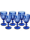 Set of 6 blue glassware