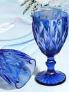 Set of 6 blue glassware