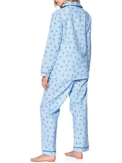 Light blue and blue floral pijama set