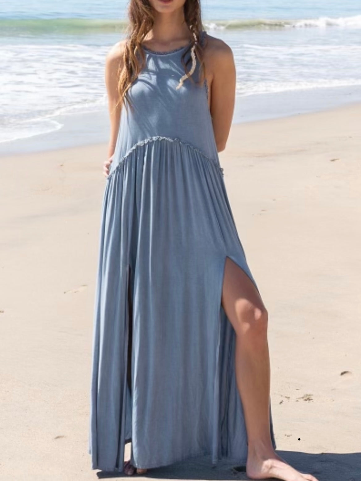 Light blue midi dress