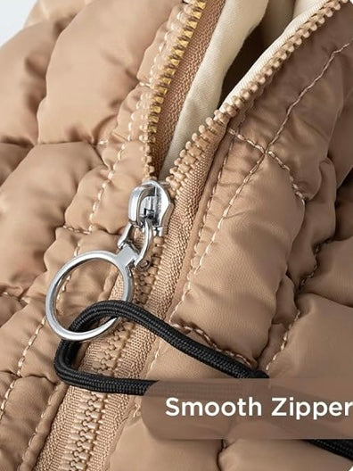 Beige padded handbag