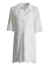 White lace short dress
