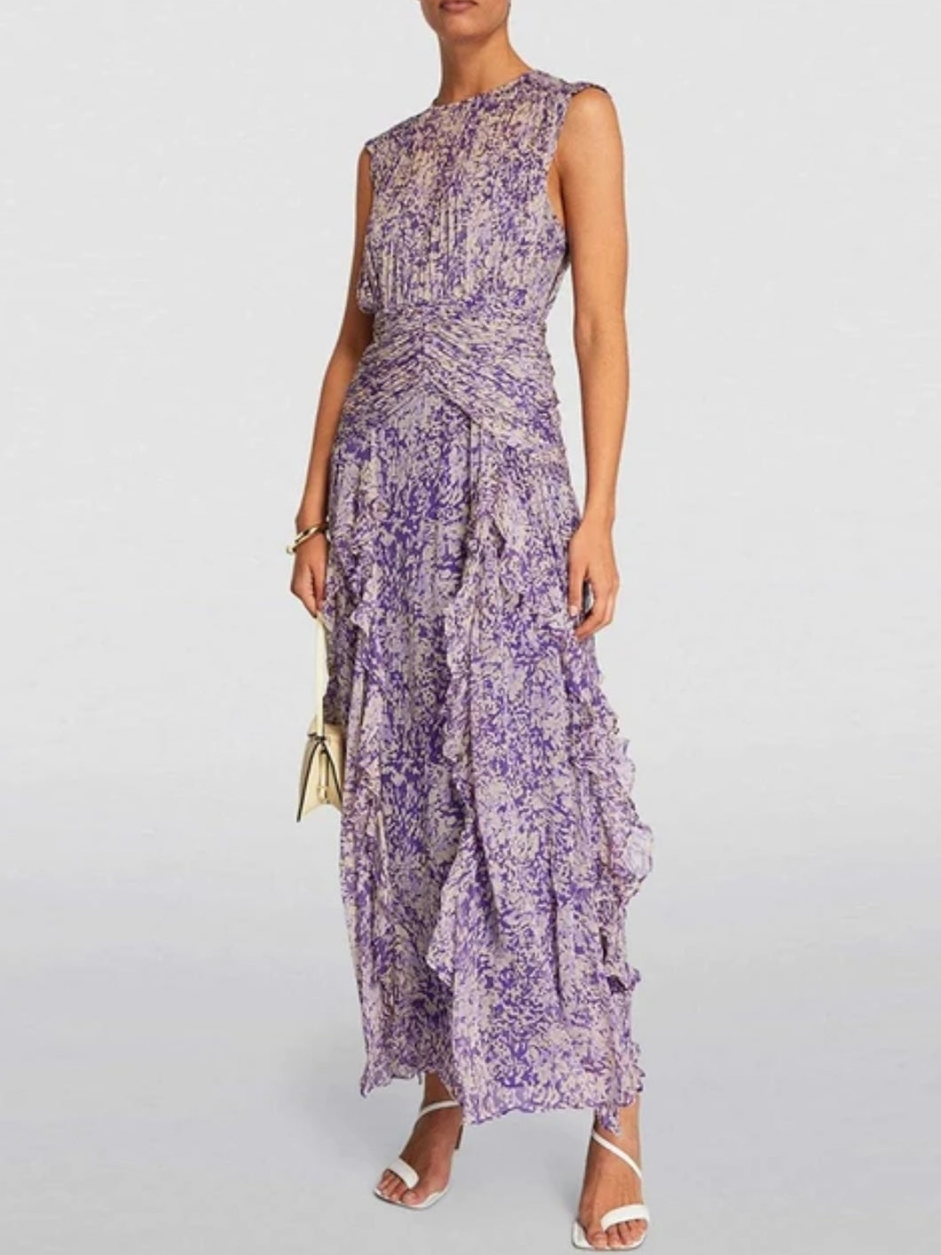 Purple layered maxi dress