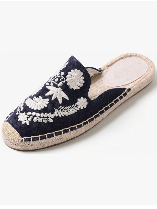 Navy blue espadrilles flats shoes