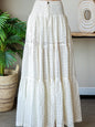 Off white eyelet maxi skirt