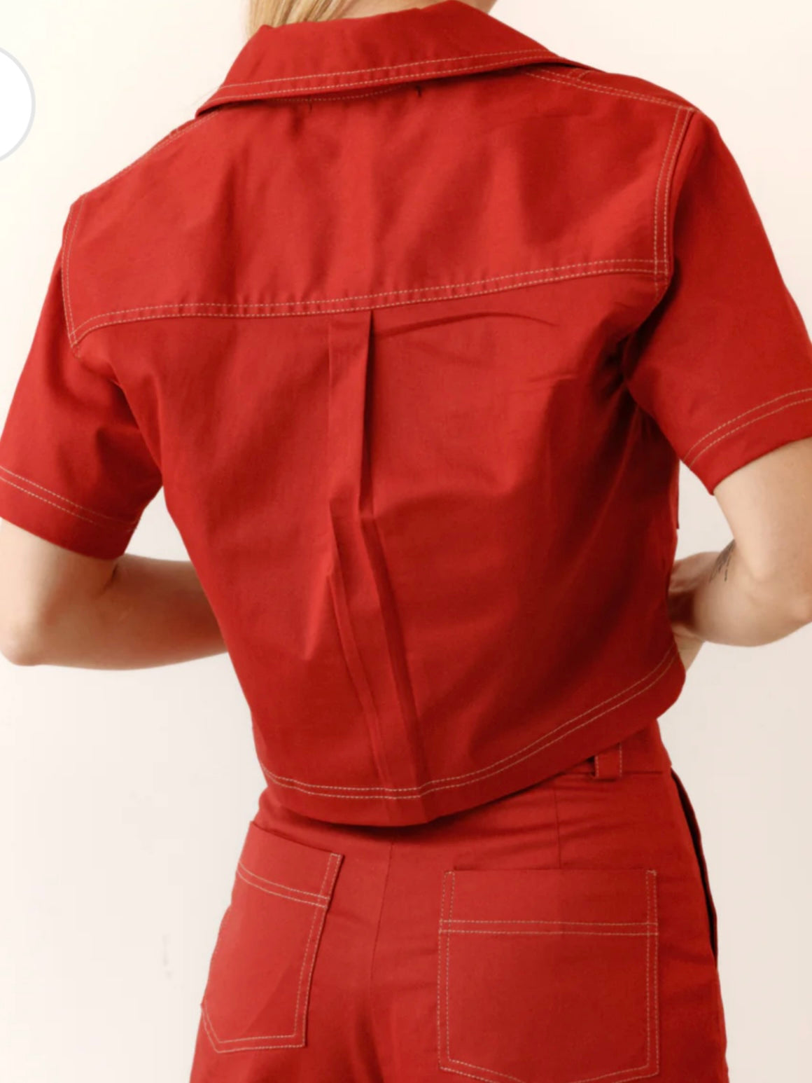Red denim shirt Freya