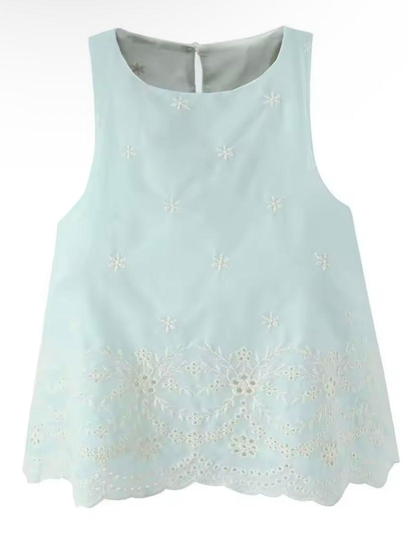 Light blue lace Set of 2 top and skirt