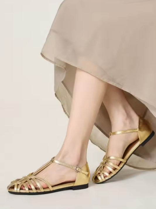 Gladiator solid colors flat sandals