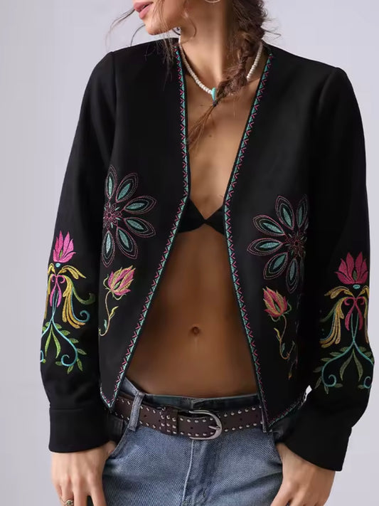 Black embroidered jacket