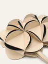 Beige and black petals small bag - Wapas