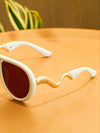 Beige and brown zigzag leg sunglasses - Wapas