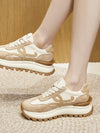 Beige and off white sneakers shoes - Wapas