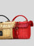 Beige and red straw medium handbag - Wapas