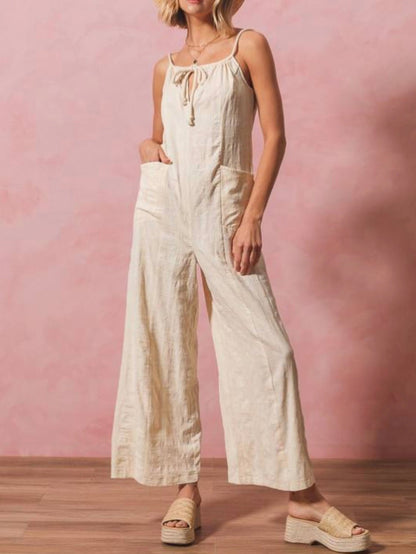 Beige casual jumper overall - Wapas