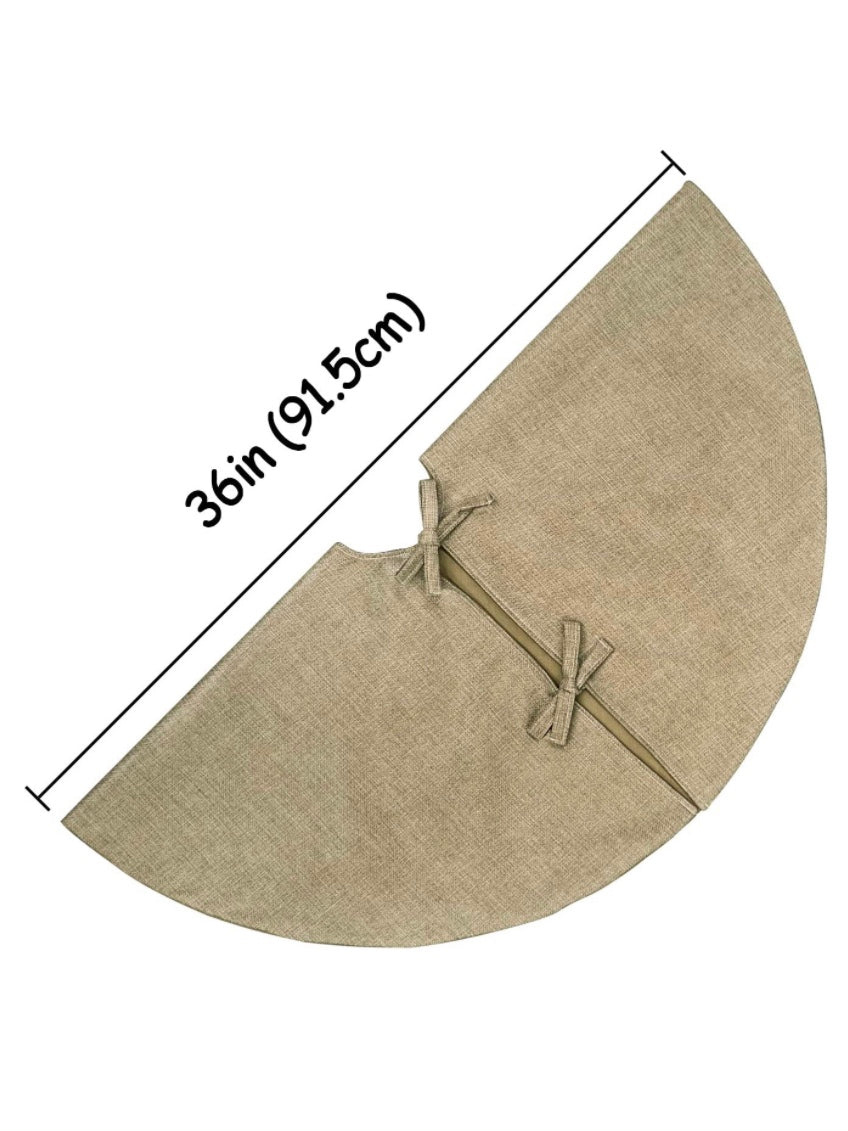 Beige Christmas tree skirt - Wapas