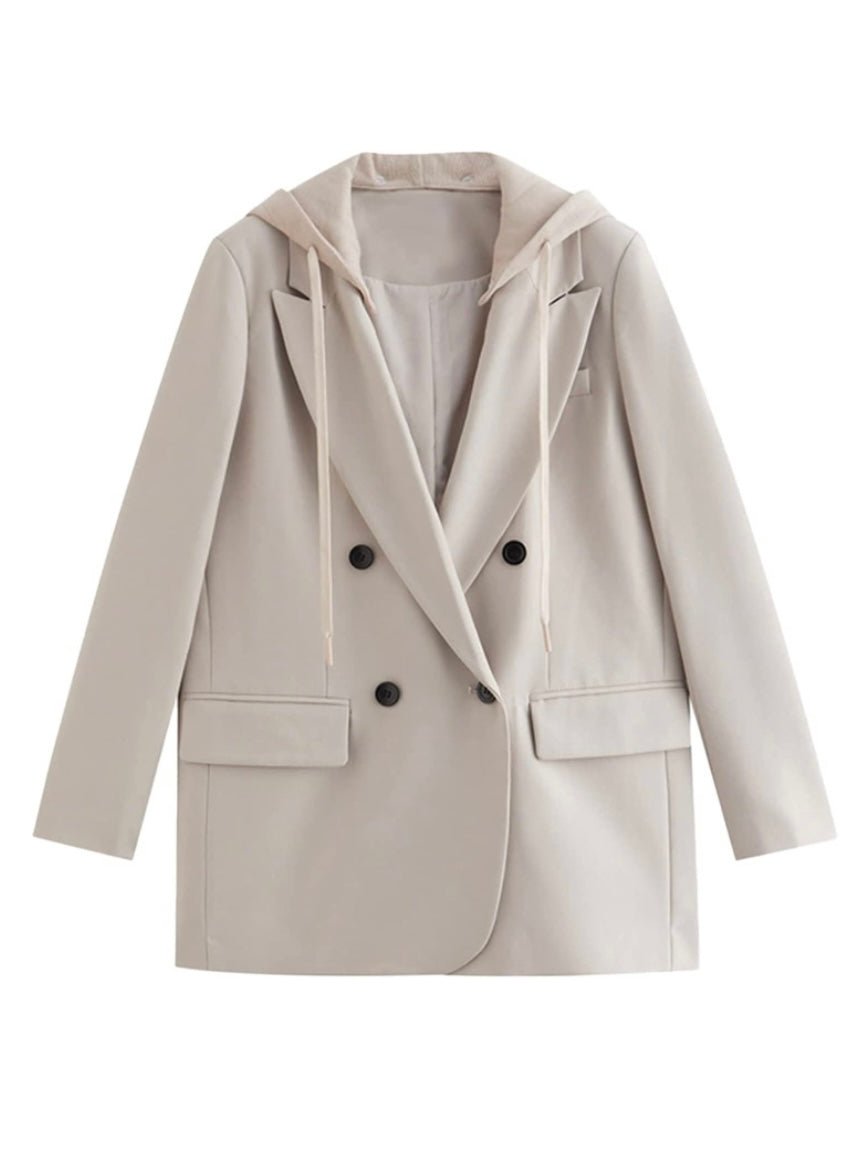 Beige hooded blazer - Wapas