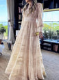 Beige lace maxi dress - Wapas