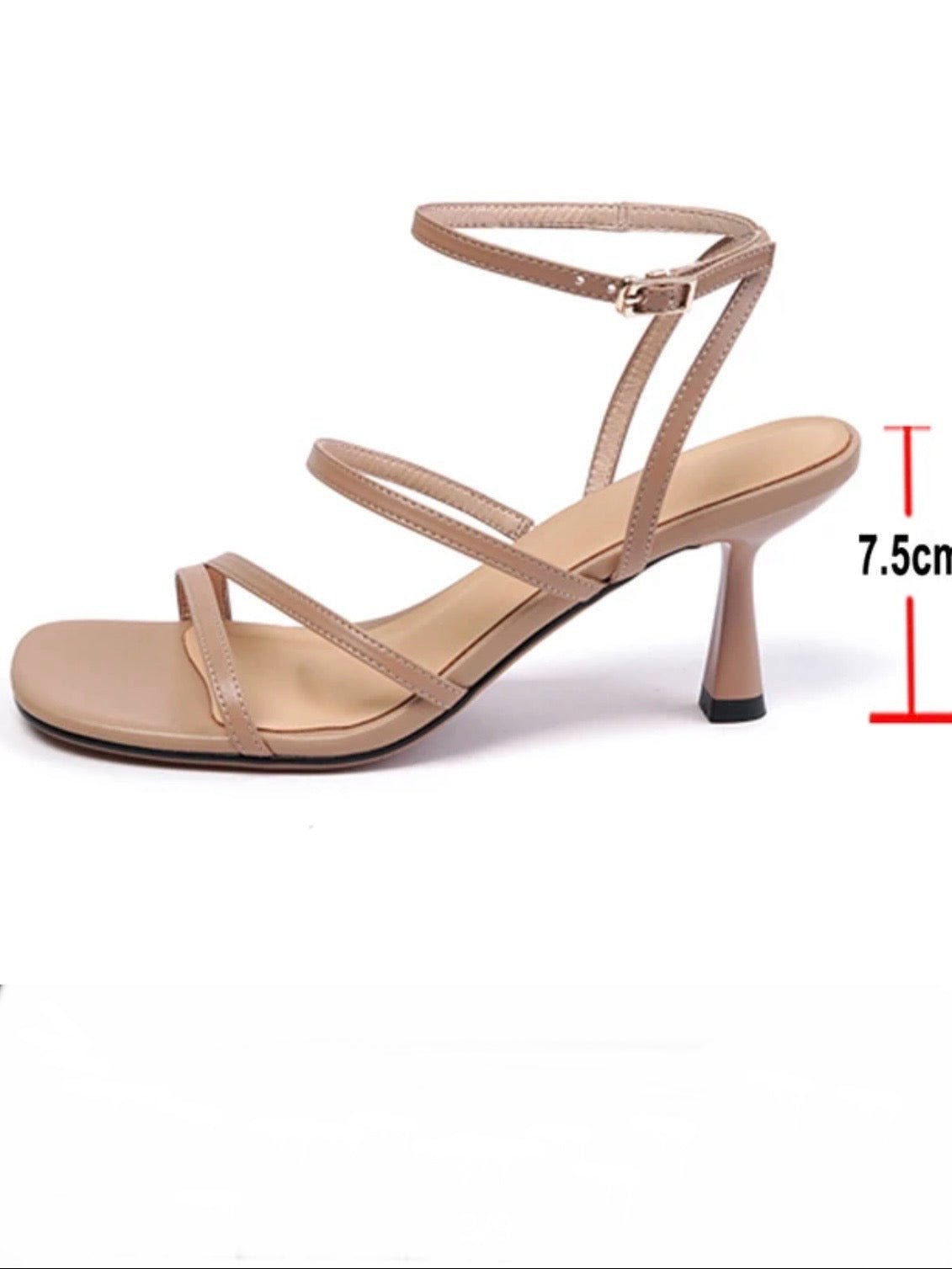 Beige nude sandals heels - Wapas