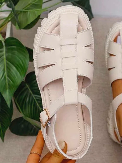 Beige plastic sandals - Wapas