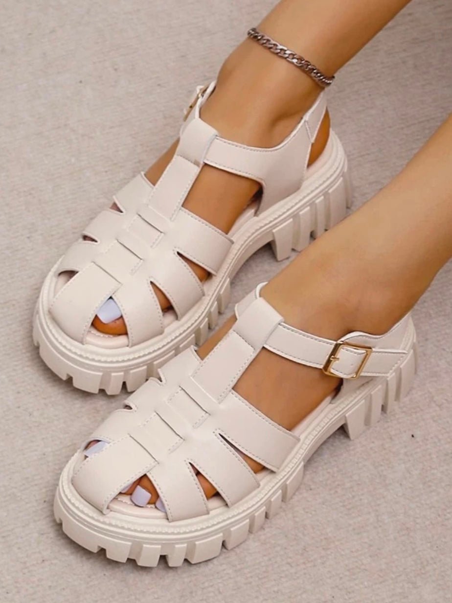 Beige plastic sandals - Wapas