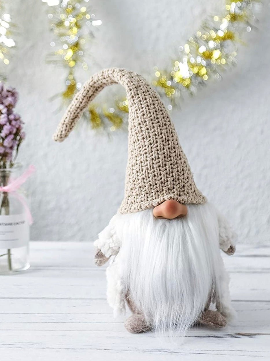 Beige scandinavian gnome plush - Wapas