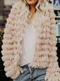 Beige shaggy coat jacket - Wapas