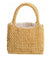 Beige wood handle handbag - Wapas