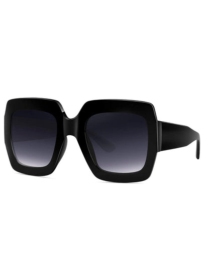 Big black retro square sunglasses - Wapas