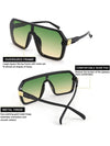 Black and green glass pentagonal sunglasses - Wapas