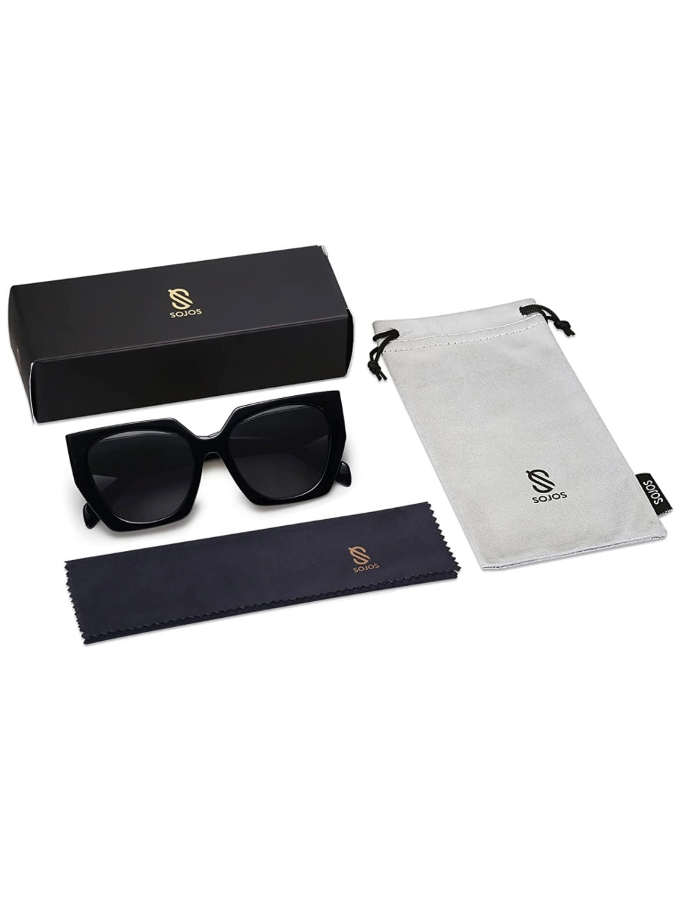 Black big square sunglasses - Wapas