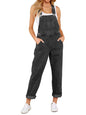 Black denim stretch jumper overall - Wapas