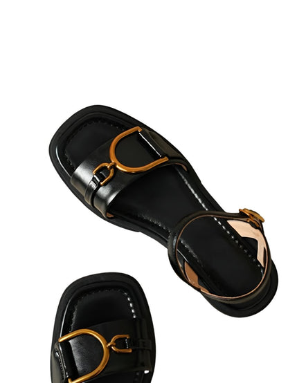 Black flats sandals - Wapas