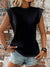 Black high cut shoulders top - Wapas