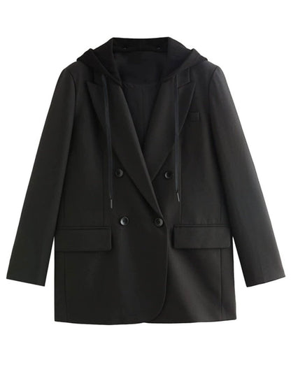 Black hooded blazer - Wapas