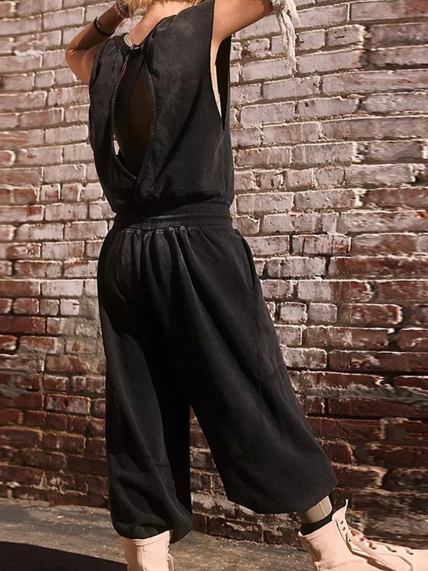 Black loose jumper overall - Wapas