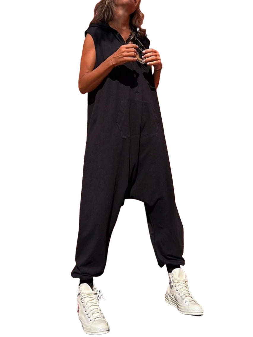 Black loose jumpsuit - Wapas