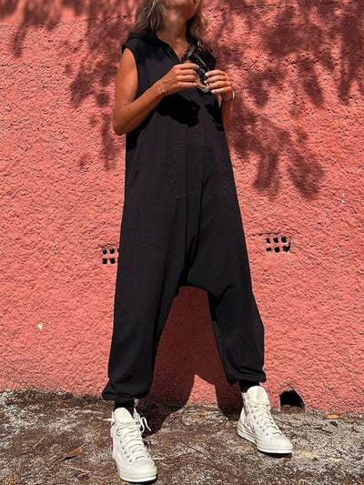 Black loose jumpsuit - Wapas