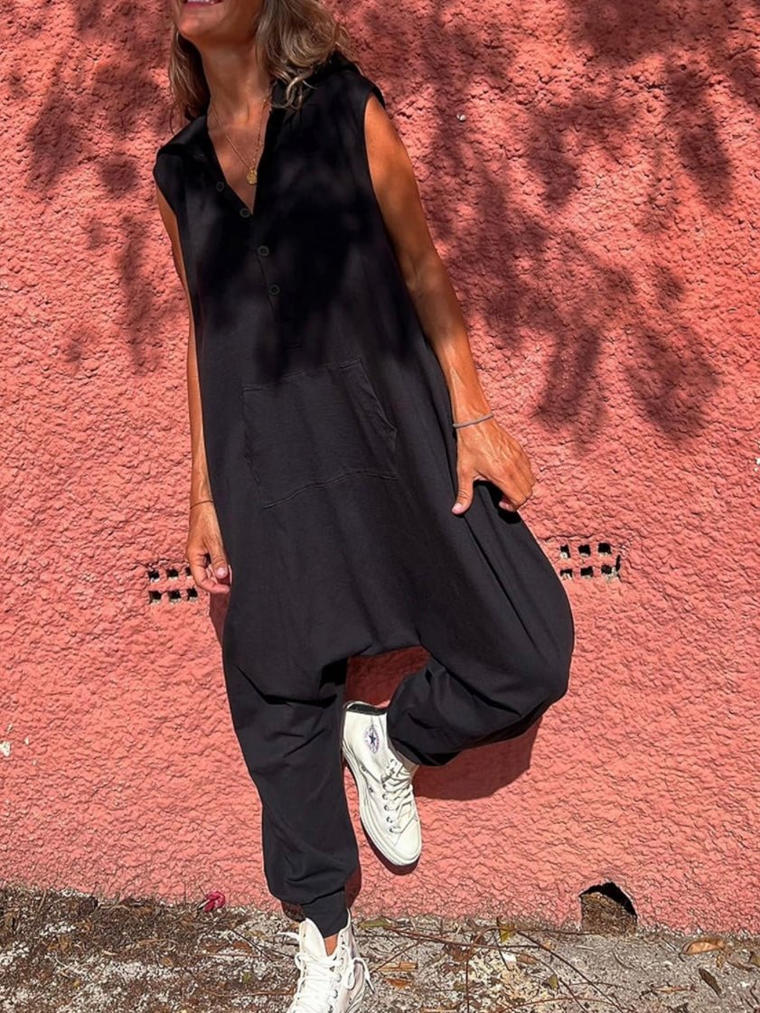 Black loose jumpsuit - Wapas