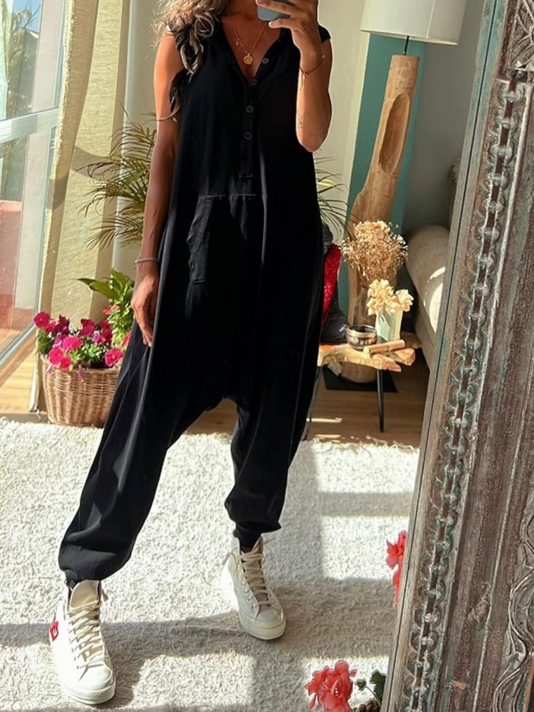 Black loose jumpsuit - Wapas