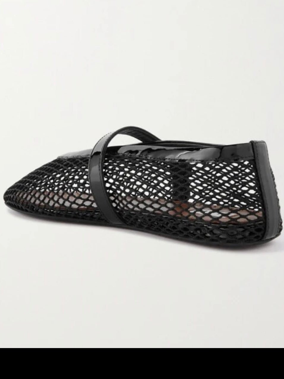 Black net flats shoes - Wapas