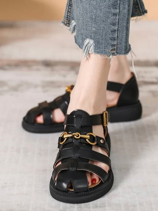 Black Roman sandals - Wapas