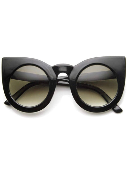 Black round cat sunglasses - Wapas