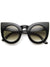 Black round cat sunglasses - Wapas