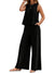 Black set of 2. Top and wide pants - Wapas