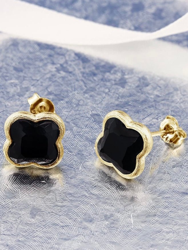 Black shamrock earrings - Wapas