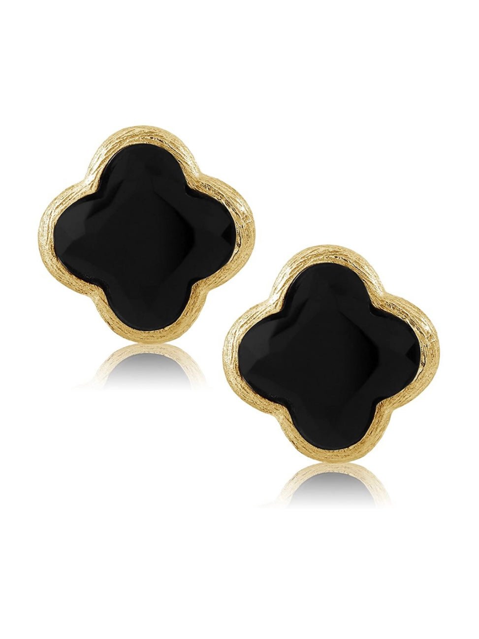 Black shamrock earrings - Wapas