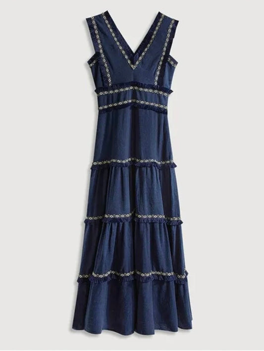 Blue casual maxi dress - Wapas