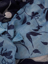 Blue floral print light scarf - Wapas